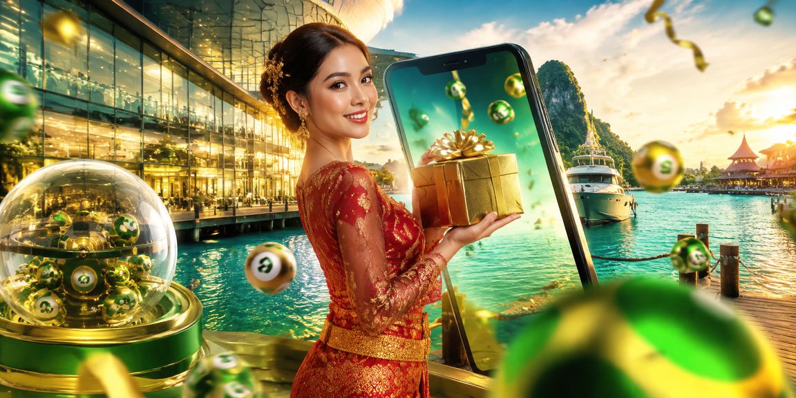Suasana undian bertuah promosi gaya Malaysia di kawasan Terengganu dengan tema tempatan